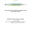 Báo cáo tập huấn: Improvement of operator skills and technology in small rural sawmills in Vietnam (REPORTs ON TOT TRAINING COURSE)