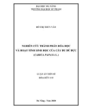 Luận án Tiến sĩ Hóa học: Nghiên cứu thành phần hóa học và hoạt tính sinh học của cây đu đủ đực (Carica papaya L.)