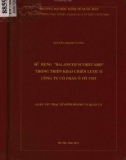 Luận văn Thạc sĩ Kinh doanh và quản lý: Sử dụng Balanced scorecard trong triển khai chiến lược ở Công ty cổ phần Ô tô TMT