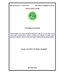 Luận án tiến sĩ Nông nghiệp: Ảnh hưởng của một số biện pháp kỹ thuật, tổ chức sản xuất đến năng suất, chất lượng sản phẩm và hiệu quả kinh tế trong lợn thịt ở Đồng bằng Sông Hồng