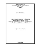 Luận văn Thạc sĩ Xã hội học: Thực trạng kết hôn sớm ở cộng đồng dân tộc thiểu số tại Hà giang (Nghiên cứu trường hợp tại xã Lùng Tám, huyện Quản Bạ và xã Bạch Đích, huyện Yên Minh, tỉnh Hà Giang)