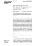 Application of the internet of things technology (Iot) in designing an automatic water quality monitoring system for aquaculture ponds