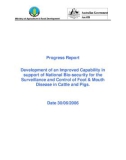 Báo cáo: Development of an Improved Capability in support of National Bio-security for the Surveillance and Control of Foot & Mouth Disease in Cattle and Pigs ( Progress Report)