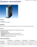 Analog Modules - SM 332 analog output