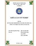 Khóa luận tốt nghiệp Kế toán - Kiểm toán: Kế toán bán nhóm hàng vật liệu xây dựng tại Công ty cổ phần Xây dựng số 5 Hà Nội