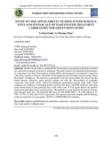 Study on the applicability of free water surface wetland (FWS) scale of wastewater treatment laboratory for green rest stops