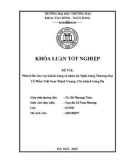 Khóa luận tốt nghiệp Tài chính - Ngân hàng: Phát triển cho vay khách hàng cá nhân tại Ngân hàng Thương Mại Cổ Phần Việt Nam Thịnh Vượng, Chi nhánh Láng Hạ