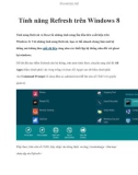 Tính năng Refresh trên Windows 8