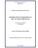 Luận văn Thạc sĩ Luật học: Chế định thừa kế theo Bộ luật dân sự nước Cộng hòa dân chủ nhân dân Lào