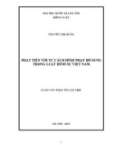 Luận văn Thạc sĩ Luật học: Phạt tiền với tư cách hình phạt bổ sung trong luật hình sự Việt Nam