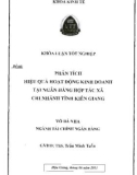 Khóa luận tốt nghiệp Tài chính - Ngân hàng: Phân tích hiệu quả hoạt động kinh doanh tại Ngân hàng Hợp tác xã chi nhánh Kiên Giang
