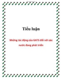 Tiểu luận: Những tác động của GATS đối với các nước đang phát triển