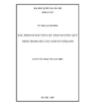 Luận văn Thạc sĩ Luật học: Xác định di sản thừa kế theo di chúc theo quy định trong Bộ luật Dân sự năm 2005