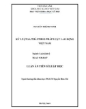 Luận án Tiến sĩ Luật học: Kỷ luật sa thải theo pháp luật lao động Việt Nam