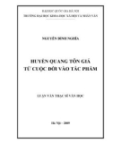 Luận văn Thạc sĩ Văn học: Huyền Quang tôn giả từ cuộc đời vào tác phẩm