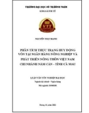 Luận văn tốt nghiệp Tài chính - Ngân hàng: Phân tích thực trạng huy động vốn của Ngân hàng Nông nghiệp và Phát triển Nông thôn Việt Nam chi nhánh Năm Căn - tỉnh Cà Mau