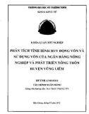 Khóa luận tốt nghiệp Tài chính - Ngân hàng: Phân tích tình hình huy động vốn và sử dụng vốn của Ngân hàng Nông nghiệp và Phát triển Nông thôn huyện Vũng Liêm