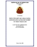 Luận văn tốt nghiệp Kế toán: Phân tích kết quả hoạt động kinh doanh tại doanh nghiệp tư nhân Thảo Lâm