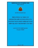 Luận văn tốt nghiệp Kế toán: Phân tích các nhân tố ảnh hưởng đến sự hài lòng của người sử dụng phần mềm kế toán trên địa bàn thành phố Cần Thơ