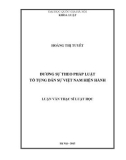 Luận văn Thạc sĩ Luật học: Đương sự theo pháp luật tố tụng dân sự Việt Nam hiện hành