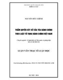 Luận văn Thạc sĩ Luật học: Thẩm quyền xét xử của Tòa hành chính theo Luật Tố tụng hành chính Việt Nam