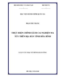 Luận văn Thạc sĩ Chính sách công: Thực hiện chính sách cai nghiện ma túy trên địa bàn tỉnh Hòa Bình