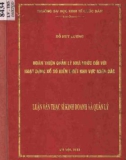 Luận văn Thạc sĩ Kinh doanh và quản lý: Hoàn thiện quản lý nhà nước đối với hoạt động sổ số kiến thiết khu vực miền Bắc