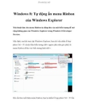 Windows 8: Tự động ẩn menu Rinbon của Windows Explorer