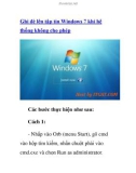 Ghi đè lên tập tin Windows 7 khi hệ thống không cho phép