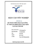 Báo cáo tốt nghiệp: Kế toán tiền mặt tại công ty trách nhiệm hữu Hạn Kim Lợi Đại Thành