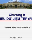 Bài giảng Cơ sở lập trình 1: Chương 9 - Lê Quý Tài