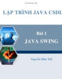 Bài giảng Lập trình Cơ sở dữ liệu – Java: Bài 1 - Nguyễn Hữu Thể