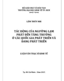 Luận văn Thạc sĩ Kinh tế: Tác động của ngưỡng lạm phát đến tăng trưởng ở các quốc gia phát triển và đang phát triển