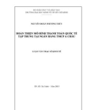 Luận văn Thạc sĩ Kinh tế: Hoàn thiện mô hình thanh toán quốc tế tập trung tại Ngân hàng thương mại cổ phần Á Châu