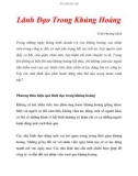 Lãnh Đạo Trong Cuộc Khủng Hoảng