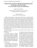 Enhancing students’ problem identification in translation teaching in an English language program