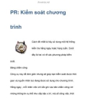 PR: Kiểm soát chương trình