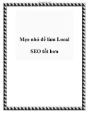 Mẹo nhỏ để làm Local SEO tốt hơn