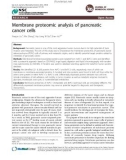 s Membrane proteomic analysis of pancreatic cancer cells