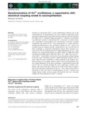 Báo cáo khoa học: Synchronization of Ca2+ oscillations: a capacitative (AC) electrical coupling model in neuroepithelium