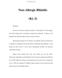 Non-Allergic Rhinitis (Kỳ 3)