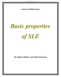 Đề tài Basic properties of SLE 