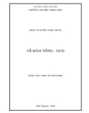 Luận văn Thạc sĩ Toán học: Về hàm tổng - GCD