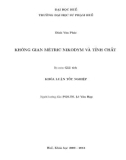Luận văn KHÔNG GIAN MÊTRIC NIKODYM VÀ TÍNH CHẤT