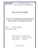 Khoá luận tốt nghiệp Kế toán - Kiểm toán: Kế toán xác định kết quả hoạt động kinh doanh Công ty TNHH Việt Hoá Nông