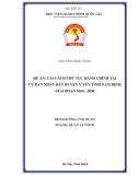 Đề án tốt nghiệp Quản lý công: Cải cách thủ tục hành chính tại Uỷ ban nhân dân huyện Ý Yên, Tỉnh Nam Định giai đoạn 2024-2030