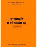 Giáo trình Lý thuyết ô tô quân sự: Phần 1