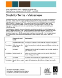 Disability Terms - Vietnamese