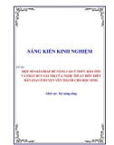 Sáng kiến kinh nghiệm THPT: Một số giải pháp để nâng cao ý thức bảo tồn và phát huy giá trị của nghệ thuật biểu diễn dân gian ở huyện Yên Thành cho học sinh