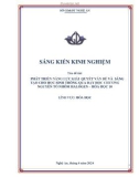 Sáng kiến kinh nghiệm THPT: Phát triển năng lực giải quyết vấn đề và sáng tạo cho học sinh thông qua dạy học chương nguyên tố nhóm halogen – Hóa học 10